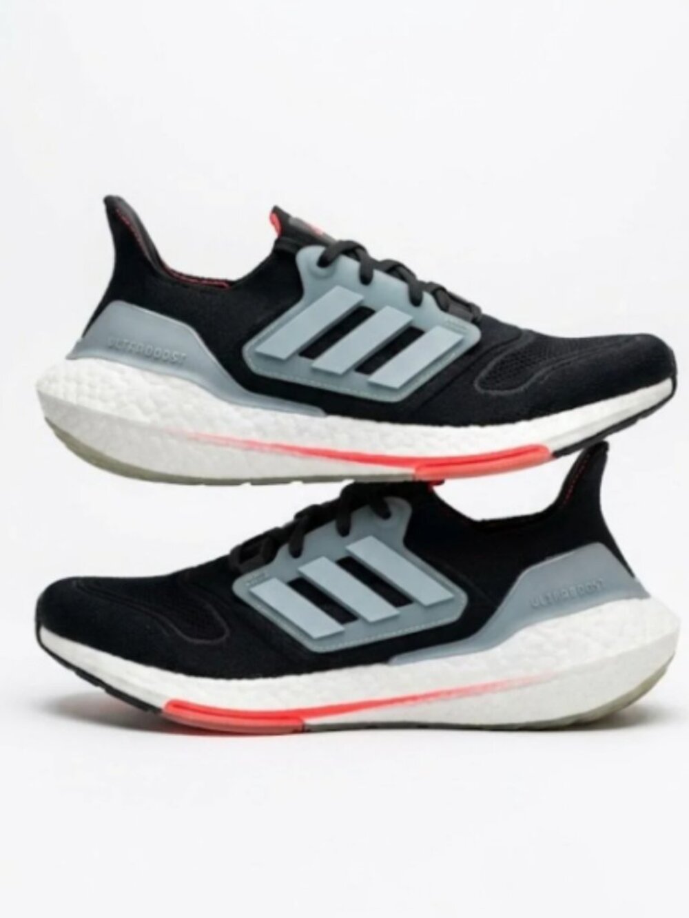 Adidas Ultra Boost 21 Black & Grey Solar Red - Size 10.5